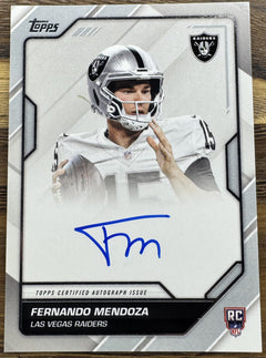 2026 Topps Flagship Fernando Mendoza First Sginature Auto FFS-FM-1