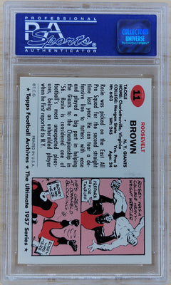 1957 Topps Football Roosevelt Brown #11 PSA 8-2