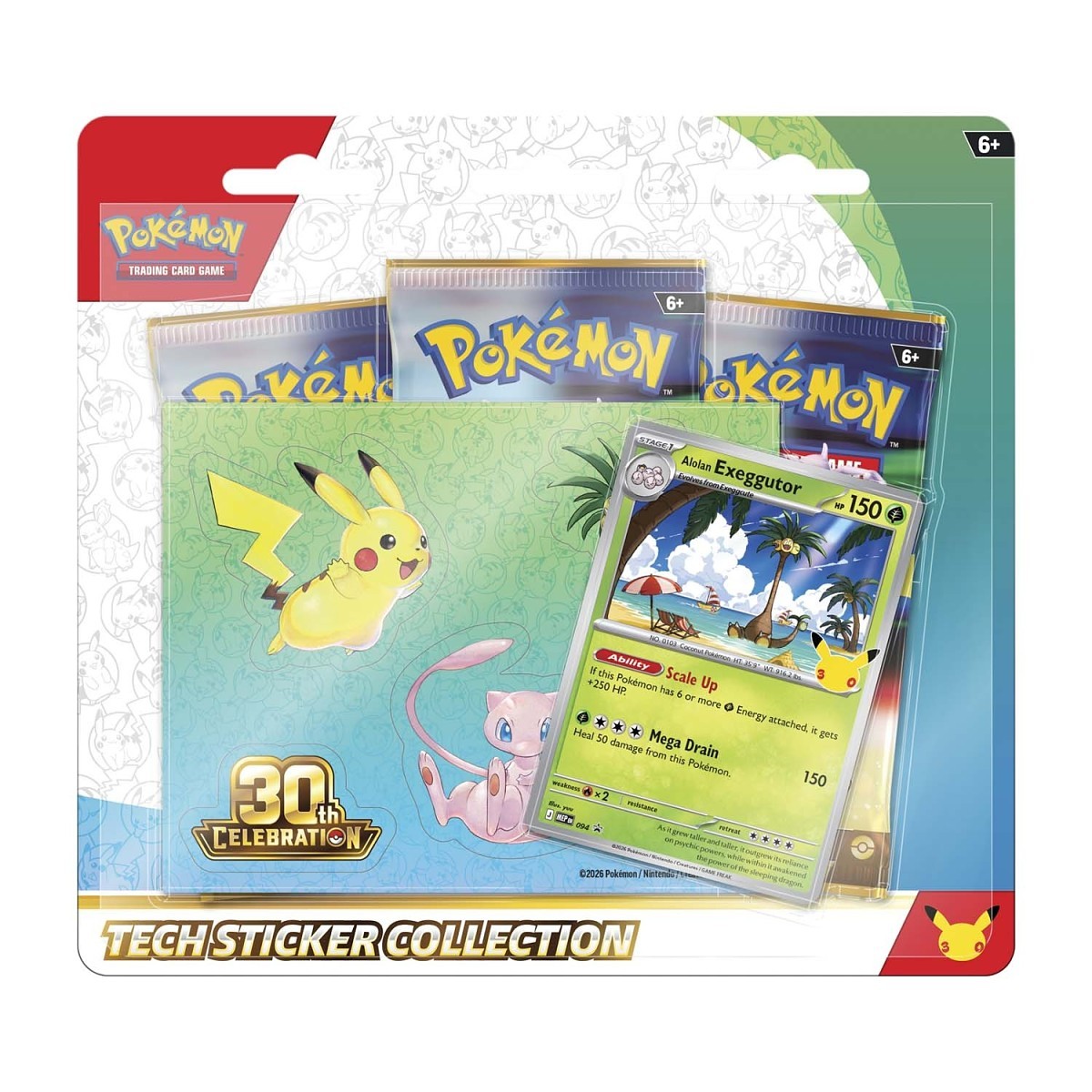 Pokemon 30th Celebration Tech Sticker Collection Exeggutor