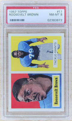 1957 Topps Football Roosevelt Brown #11 PSA 8-1